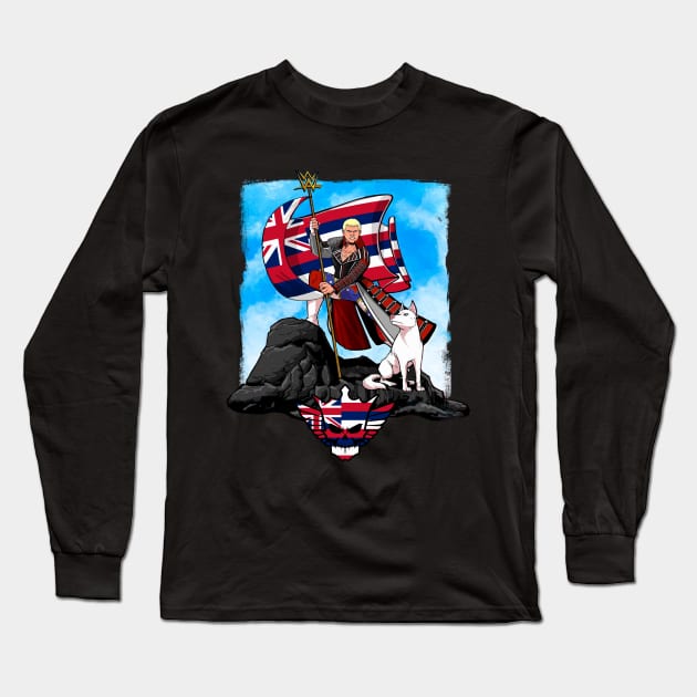 Cody Rhodes Hawaiian Flag Long Sleeve T-Shirt by Meat Beat